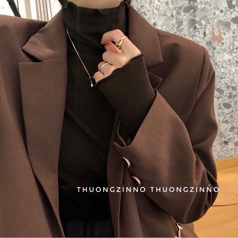[Ảnh thật/Video] Áo Vest trơn/kẻ thanh lịch loại đẹp màu xinh Áo khoác Blazer nữ | BigBuy360 - bigbuy360.vn
