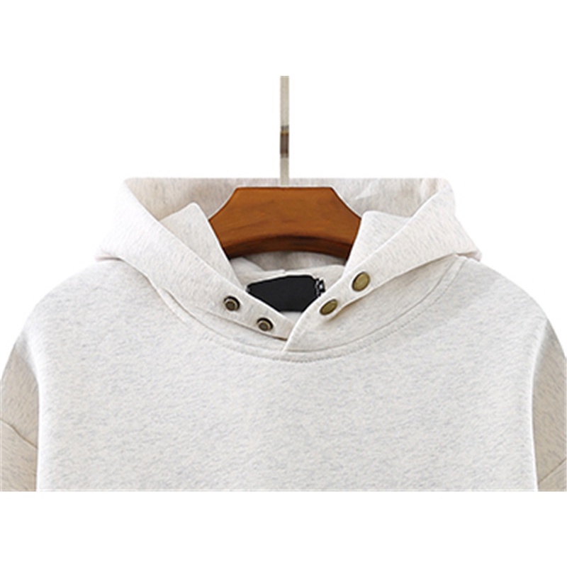 Áo hoodie tay dài bằng cotton size lớn phong cách thể thao năng động cho nam và nữ