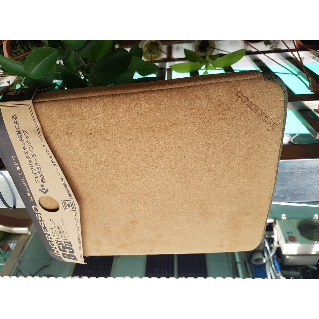 Túi chống sốc laptop  hàng xuất Nhật da lộn Ingresso