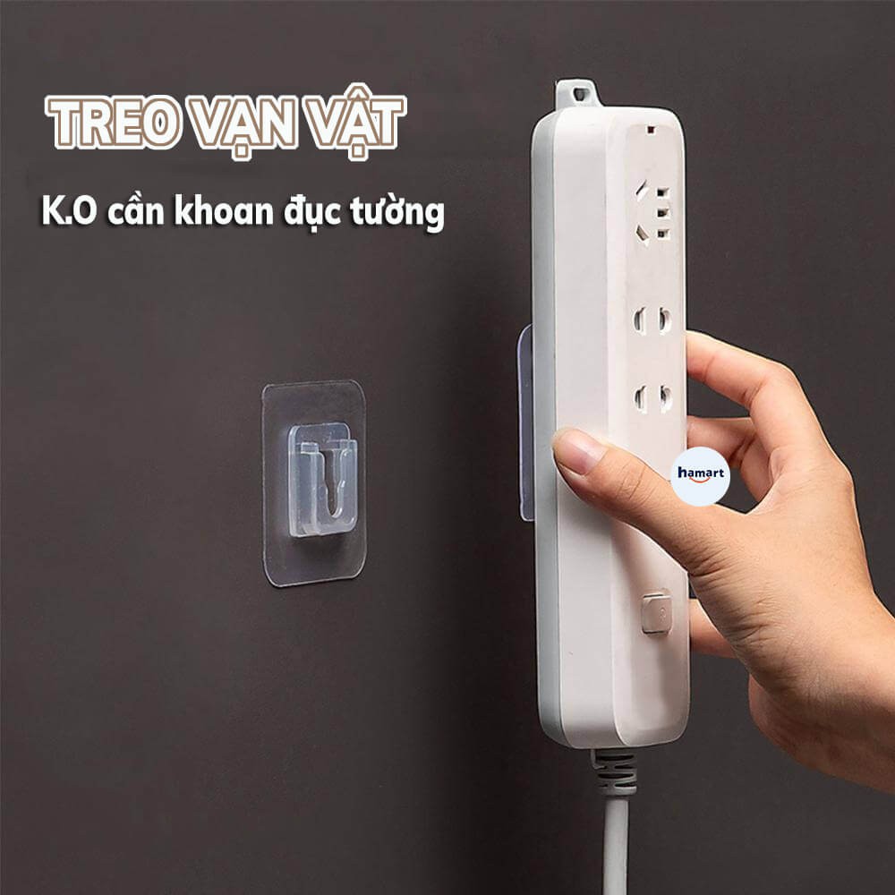 [BẢN LỚN 7x7cm] 2 Miếng Dán Tường Treo Đồ Đa Năng Dạng Gài Miếng Dán Kệ Nhà Tắm Siêu Dính Tường