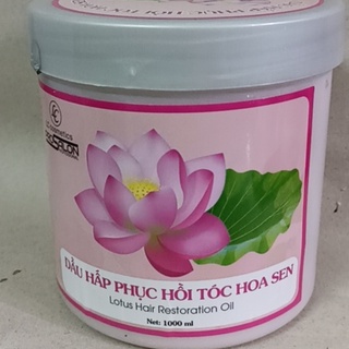 Hấp dầu kem xả ủ tóc hoa sen 1000ML phục hồi giữ màu siêu thơm óng ả.
