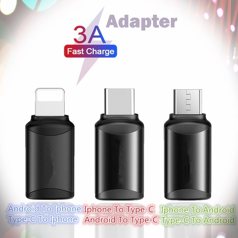 Đầu chuyển đổi iPhone sang Type-C Android USB/ Type-C sang Android Micro USB IPhone/ Type-C Android sang IPhone