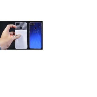 Bộ 3 tấm dán lưng mặt sau vân Carbon 3D trong suốt chống xước cho điện thoại Oppo F9 , Oppo A5s , Oppo A7