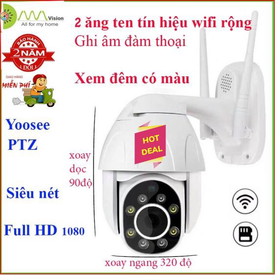 CAMERA YOOSEE PTZ ngoài trời xoay 360 độ-Full HD 1080- ban đêm có màu- hình ảnh sắc nét-chạy thẻ nhớ-bắt wifi- ghi âm | BigBuy360 - bigbuy360.vn