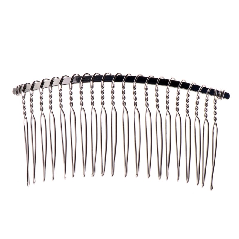 Lược cài tóc cô dâu bằng kim loại 20 chấu độc đáo