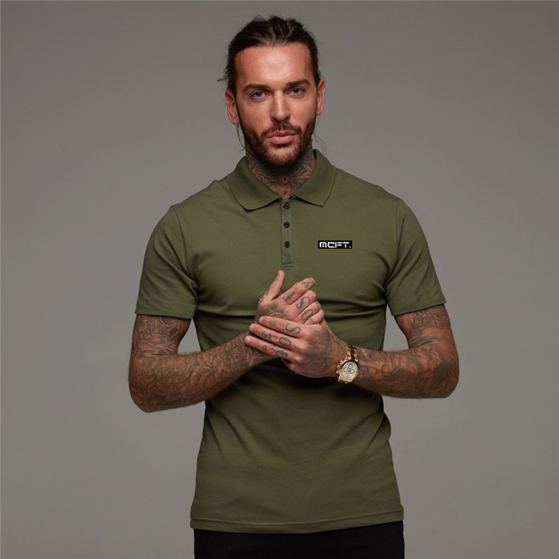 Plus size polo Mens Short Sleeved Business Fashion Polos Tshirts Slim Fitness causal Top Tees