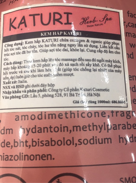 Kem hấp katuri túi to  túi nhỏ  hũ