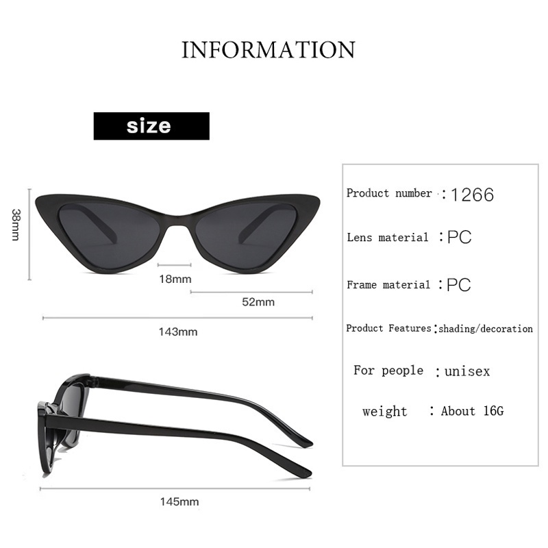 Kính Mát Gọng Mắt Mèo Phong Cách Âu Mỹ Thời Trang Cho Nữ