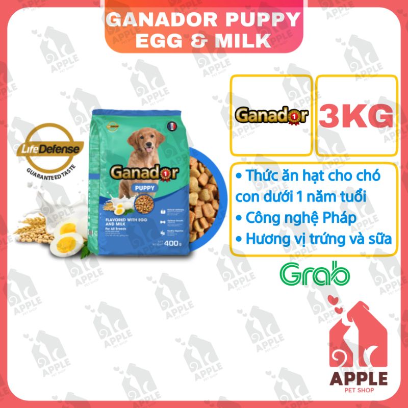 [3KG] Thức ăn hạt dành cho cún con - Vị trứng và sữa