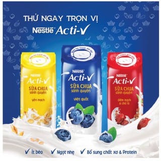 Thùng 24 hộp sữa chua nestle acti-v 180ml yến mạch/ việt quất/ diêm mạch chà là