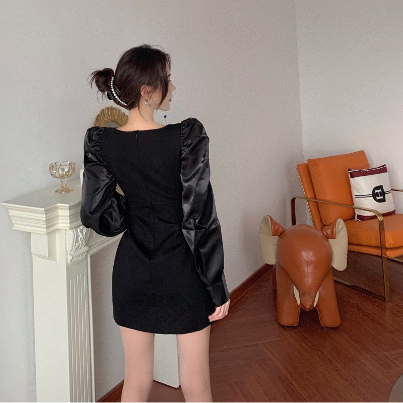 Đầm nữ dáng ôm tay dài mini Emilyshop