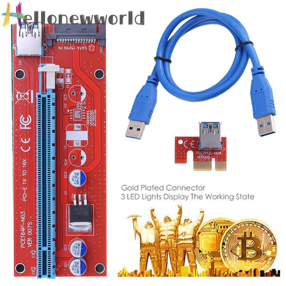 Card Chuyển Đổi Pci Express Riser Card 1x Sang 16x Usb3.0 Cho Bitcoin Mini