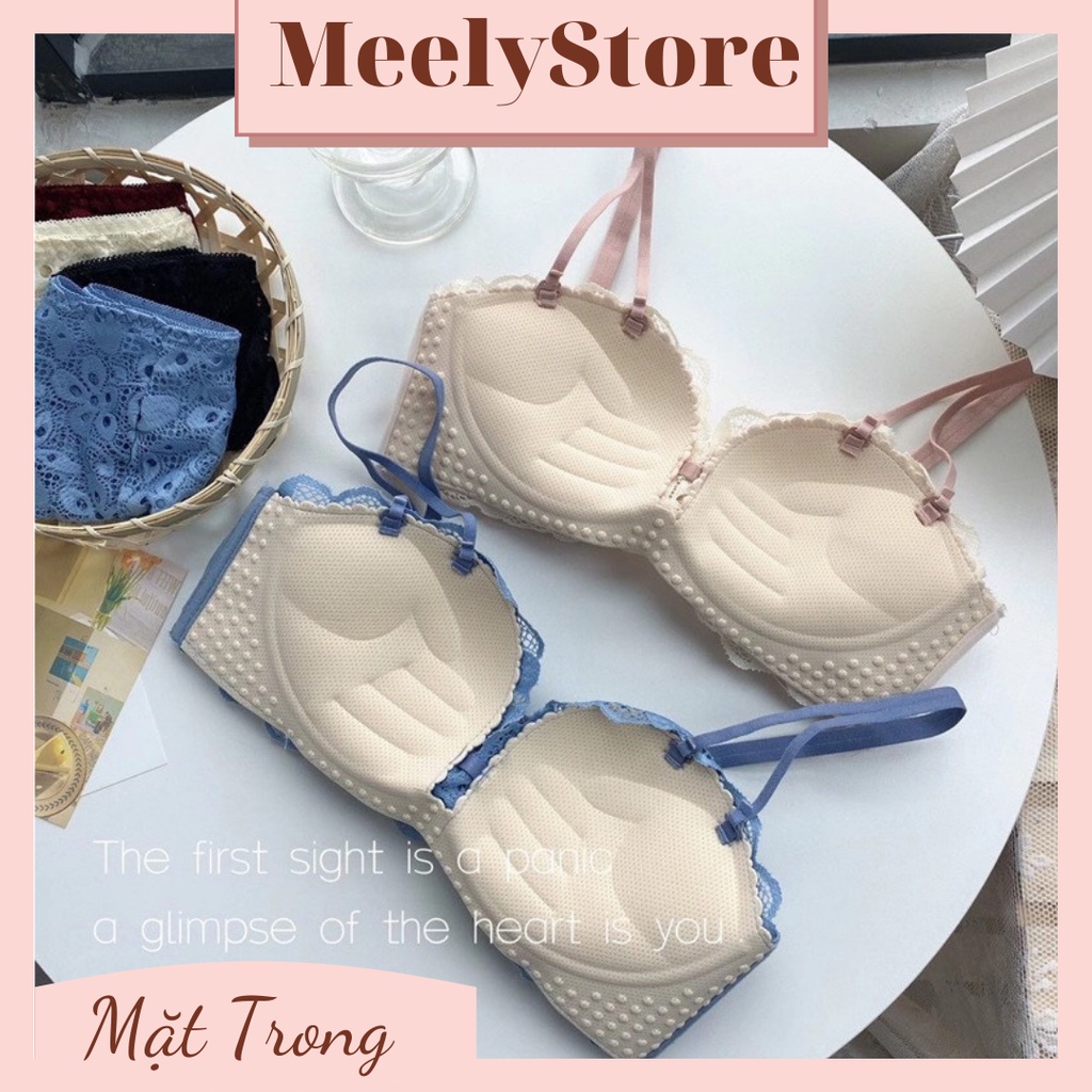 Áo Lót Ren Nữ Cúp Ngang Không Gọng Đệm Vừa Nâng Ngực Cao Cấp Tạo Khe Lên Form Đẩy Quả Tốt Áo Ngực Dễ Phối Đồ - 9030