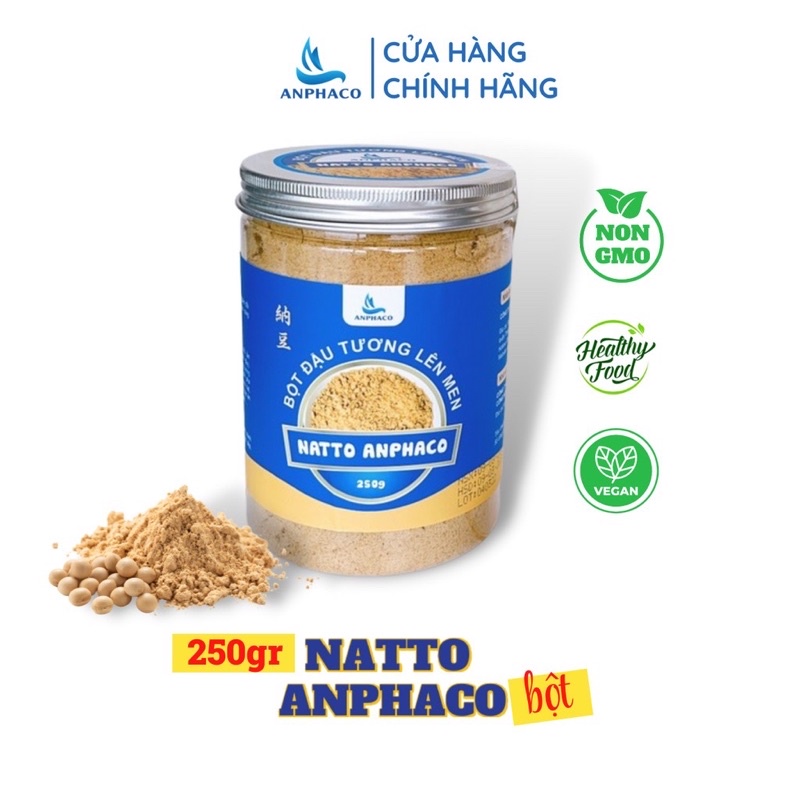 Bột và viên Natto Anphaco  - Bột đậu tương lên men kiểu Nhật - Hộp 250g