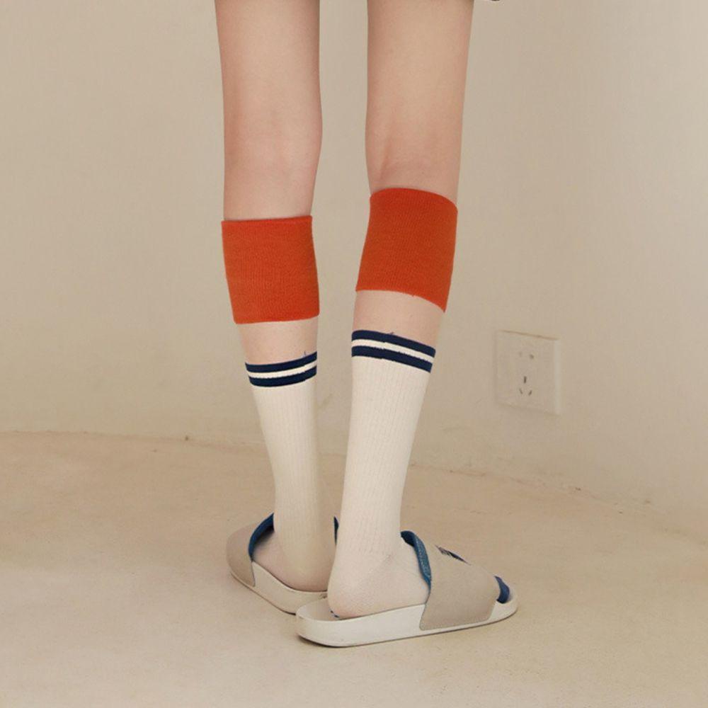 SOMEDAYZL Tất Thể Thao Vải Cotton Kẻ Sọc Thoáng Khí Kiểu Hàn Quốc Dễ Thương Cho Nữ