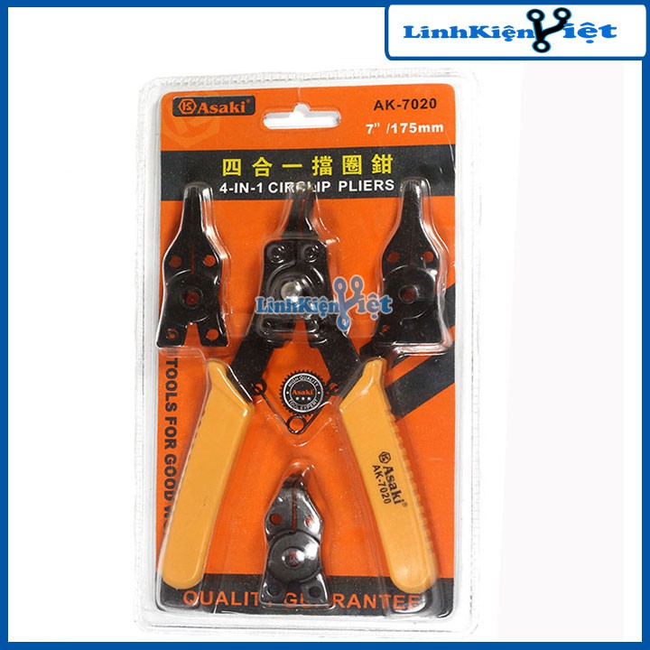 Kìm Phanh 4 Mũi Tháo Rời Asaki Ak-7020