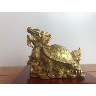 Tượng Long Quy rùa đầu rồng bát quái bằng đồng Lê Gia