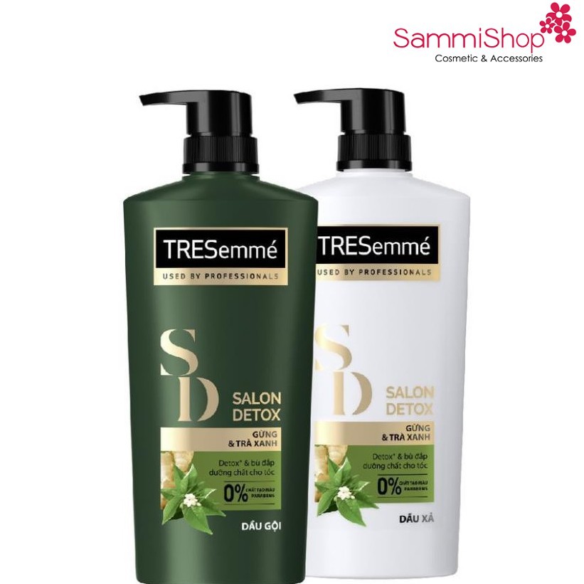 Dầu gội hoặc Dầu xả Tresemme Salon Detox Gừng và Trà xanh giúp tóc chắc khỏe 620g