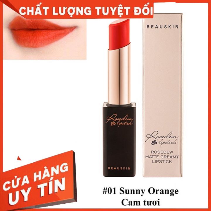 Son lì Beauskin Rosedew Matte Creamy Hàn Quốc  -chất son lỳ dưỡng môi lâu phai [Có 4 sang chảnh màu cho bạn lựa chọn)✨✨✨