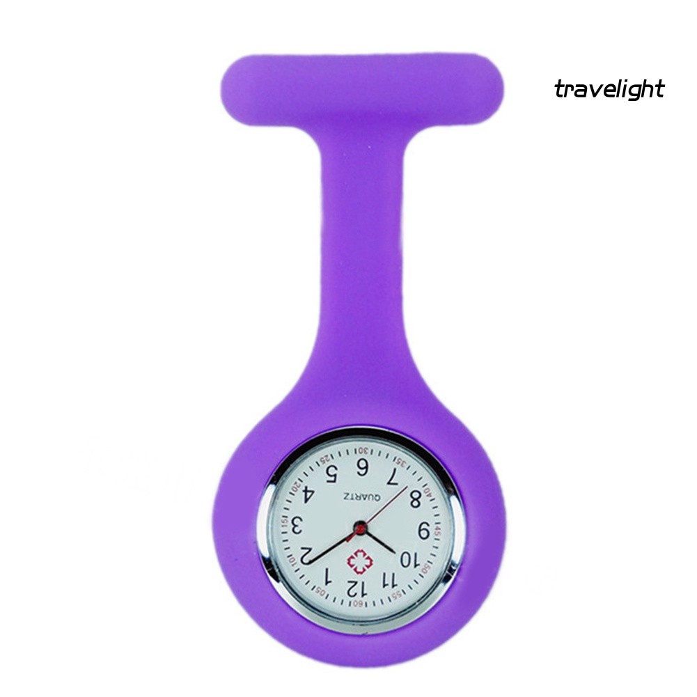 【TL】Doctor Nurse Silicone Cover Brooch Hanging Pocket Fob Quartz Movement Watch