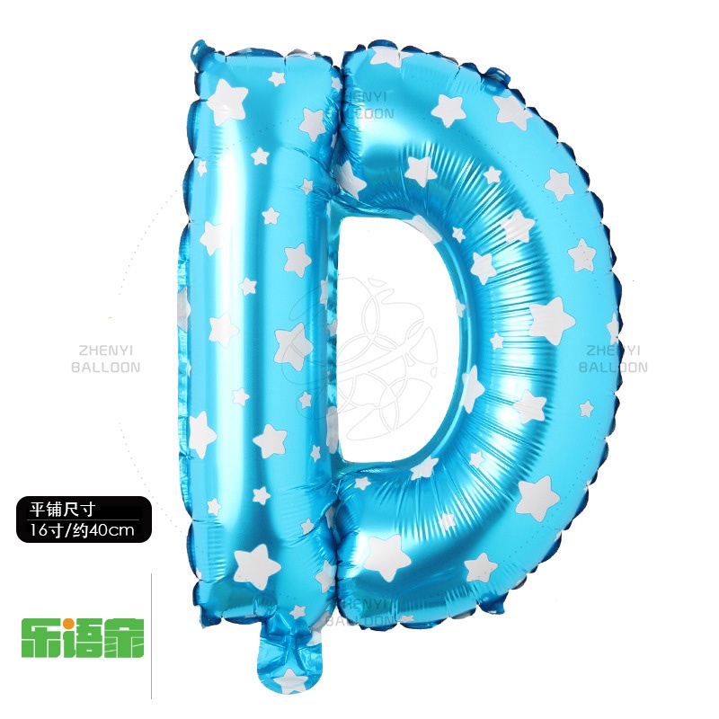 Bong Bóng Lá Nhôm 16 inch Hình Chữ Cái Từ A-Z   Trang Trí Tiệc