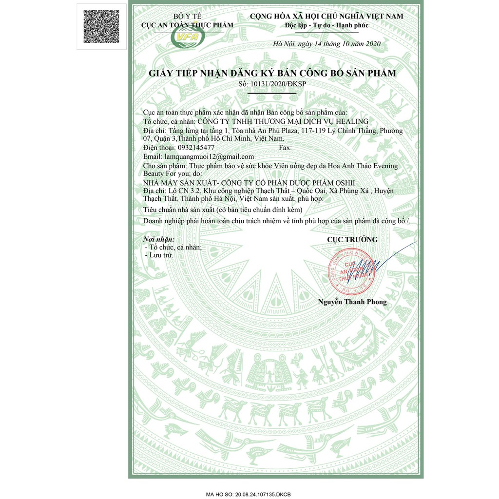 Viên uống trắng da, giảm nám, chống lão hoá và điều hoà nội tiết tố nữ Hoa Anh Thảo Evening Beauty For You (30 viên) | BigBuy360 - bigbuy360.vn