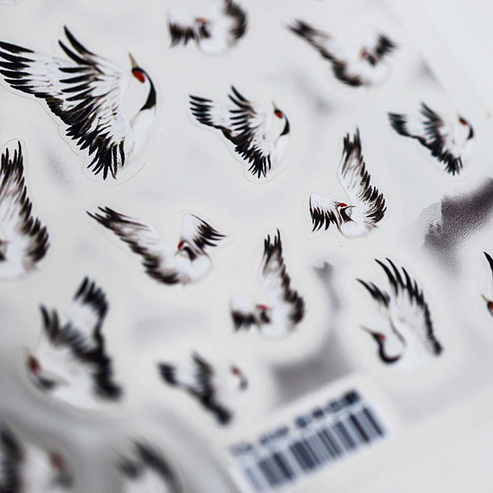 OCEANMAP Miếng Dán Trang Trí Móng Tay Hình Quạt Phong Cách Trung Hoa Thời Trang