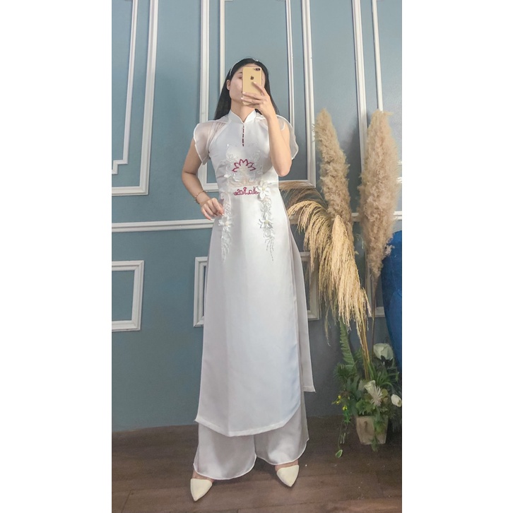 ÁO DÀI LARÓSE TRẮNG THIẾT KẾ