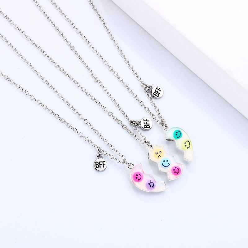 Set 3 Vòng cổ Nam Châm Hình Mặt Cười Dễ Thương
