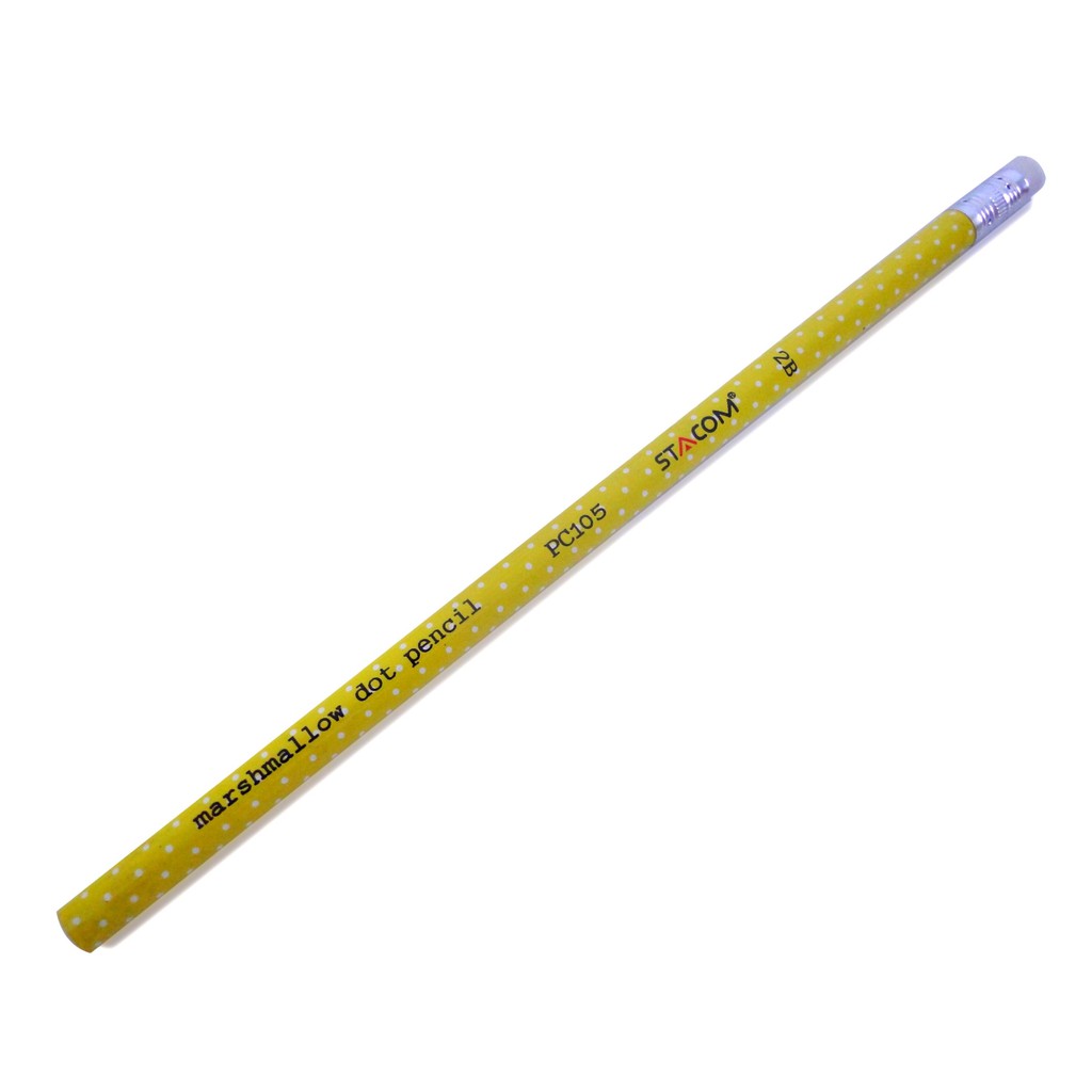 Bút chì gỗ Marshmallow Stacom có gôm PC105 (set 10 cây)