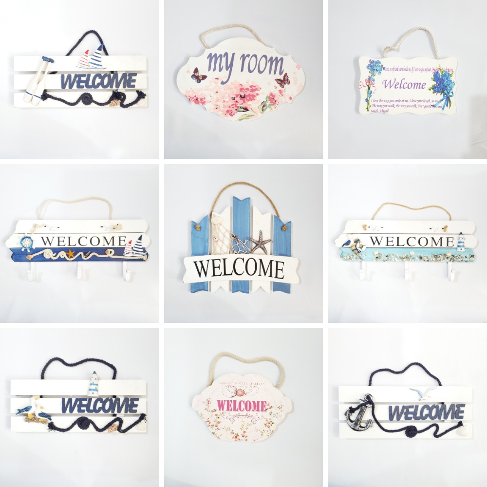 Bảng Gỗ Decor WELCOME ( Nhiều mẫu) – trang trí phòng ngủ - phòng khách – văn phòng