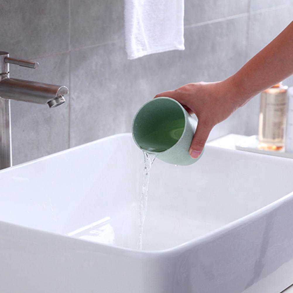 Cốc đánh răng bằng rơm lúa mì tiện lợi xinh xắn