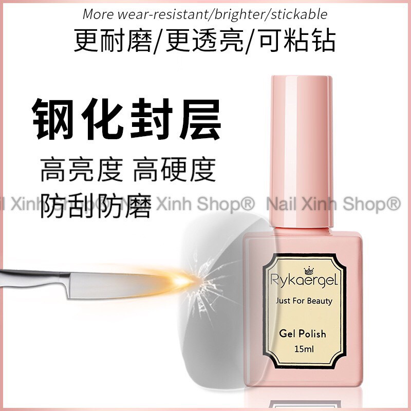 Top Gel / base / matte top sơn bóng ,cường lực , sản phẩm sơn chuyên dụng , nail 2021 ( Rykaergel )