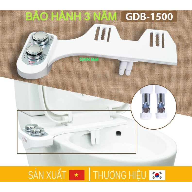 Vòi rửa vệ sinh thông minh Hyundae Bidet GDB1500, 2 Vòi Nóng Lạnh, Chính Hãng, BH 3 Năm, Linh Kiện 100% Hàn Quốc