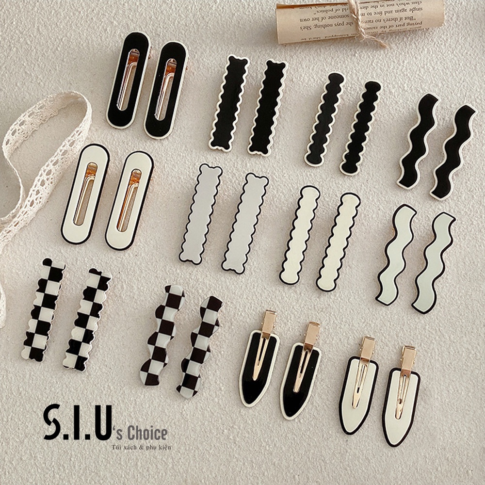 Kẹp tóc mỏ vịt Phong Cách Retro Hàn Quốc nhiều kiểu dáng xinh xắn Siu's Choice - SIUPK36