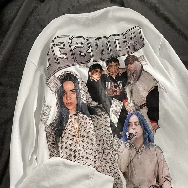 Áo Sweater Tay Dài Dáng Rộng In Hình Rapper Mẫu Mới 2022 Phong Cách Hip hop Âu Mỹ Thời Trang Cho Nam Và Nữ