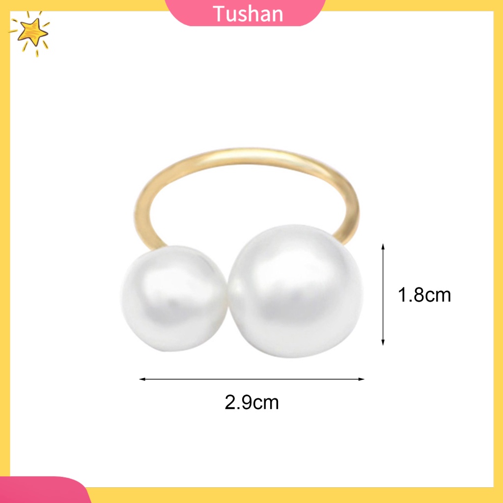 Nhẫn Hở Đính Hạt Ngọc Trai Nhân Tạo Thời Trang