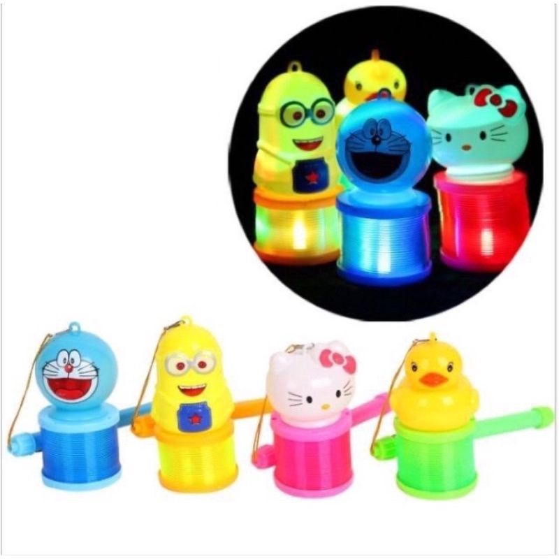 Đồ chơi đèn lồng hoạt hình lò xo phát sáng cho bé