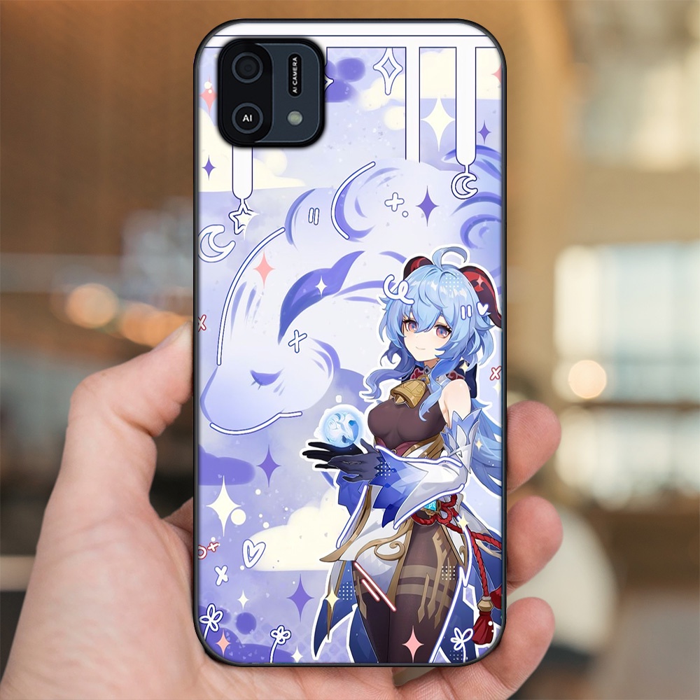 Ốp lưng Oppo A16K viền đen in hình Ganyu Genshin Impact