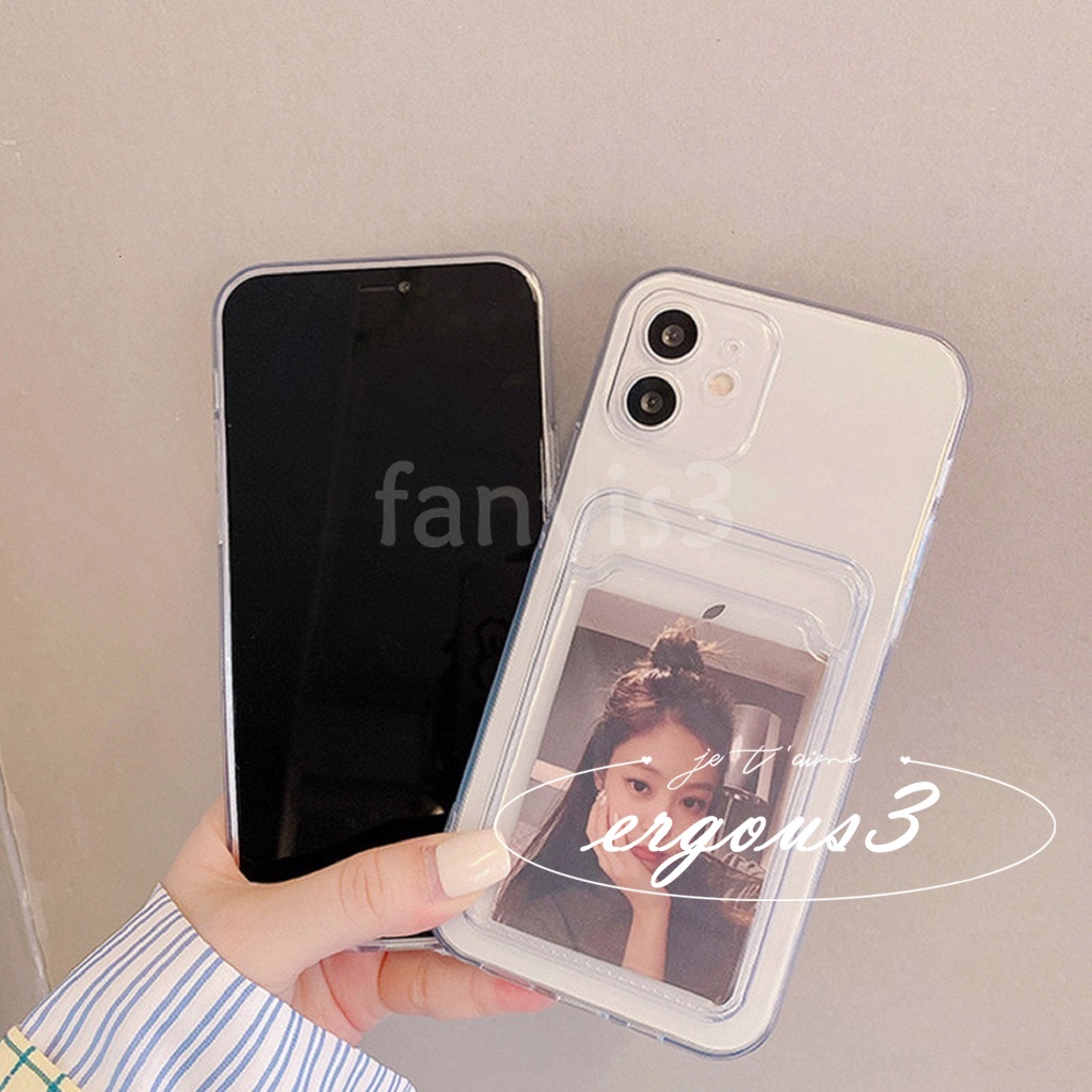 Ốp điện thoại chống sốc đựng thẻ thích hợp cho Iphone 13 12 11 Pro Max Xr Xs Max Se 2020 8 7 Plus 12 13 Mini