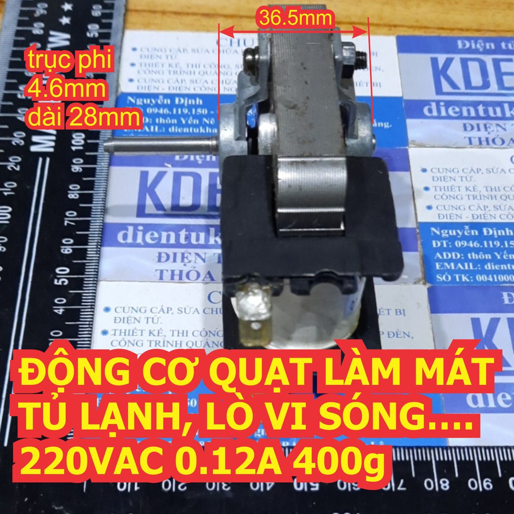 ĐỘNG CƠ QUẠT LÀM MÁT TỦ LẠNH, LÒ VI SÓNG….220VAC 0.12A 400g RCH1385S1 kde7413