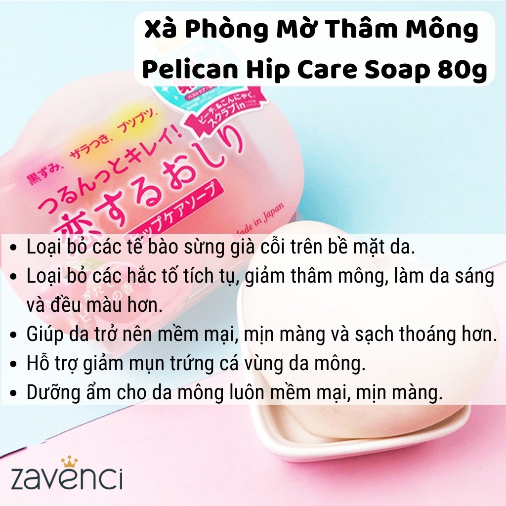 Xà Phòng Pelican Tẩy Da Chết Làm Giảm Mụn Và Thâm Mông (80g)