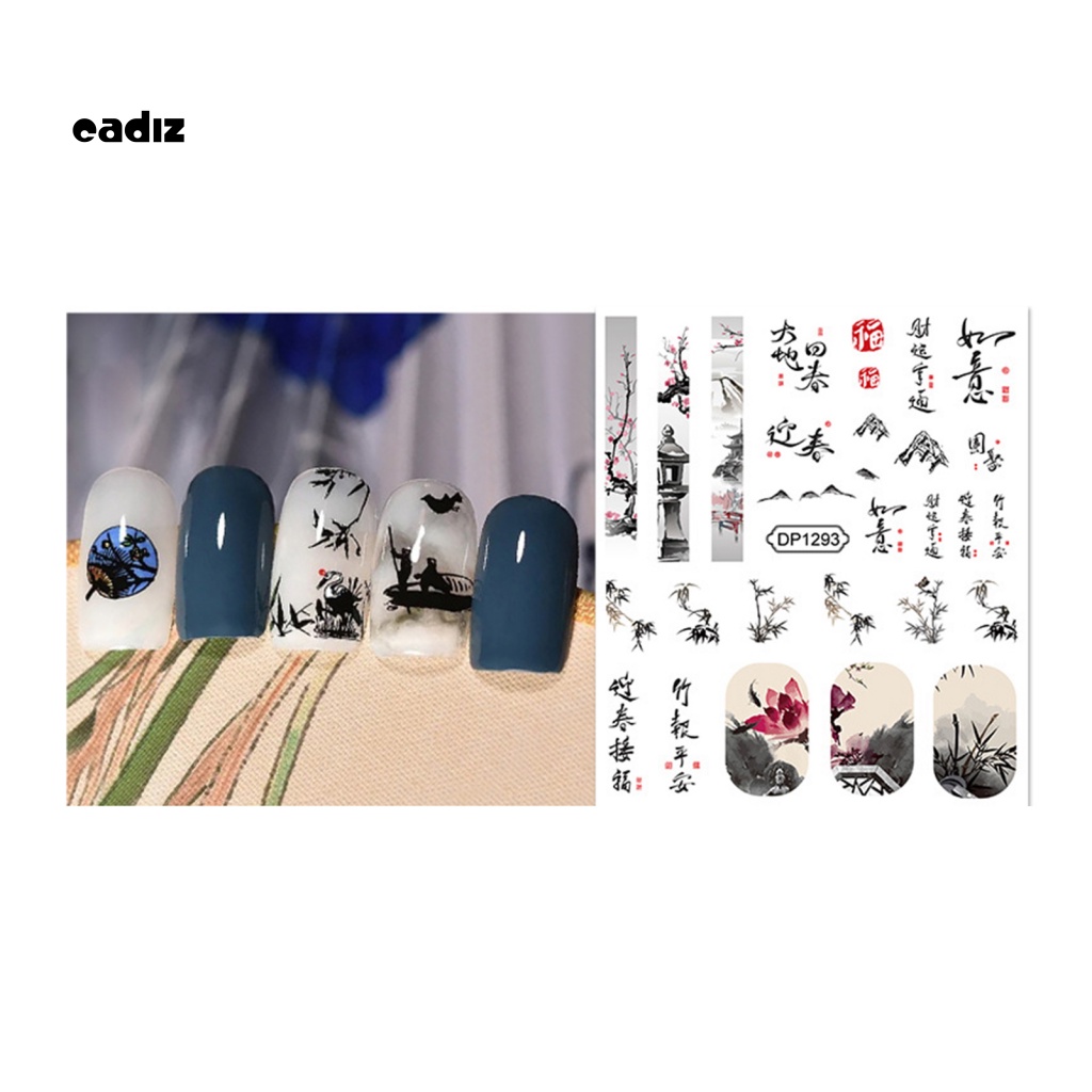 Nhãn Dán Trang Trí Móng Nghệ Thuật Màu Sắc Sống Động