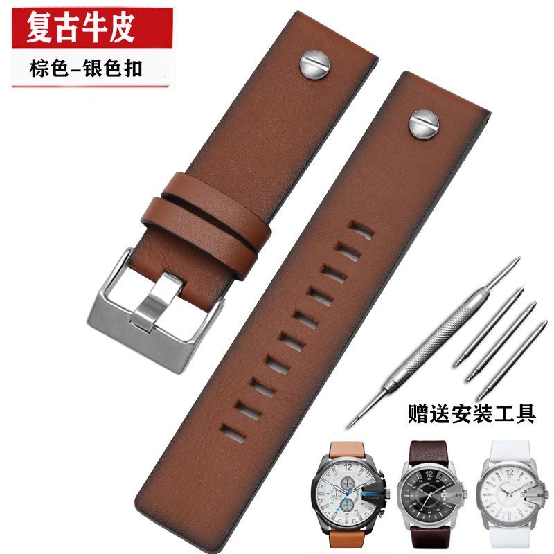 Dây Đeo Đồng Hồ Ba Mắt Bằng Da Diesel DZ4323DZ1657DZ1405