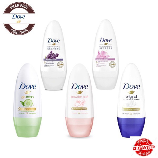 Lăn Khử Mùi Hương Phấn Dưỡng Ẩm Vùng Da Dưới Cánh Tay Dove 40ml