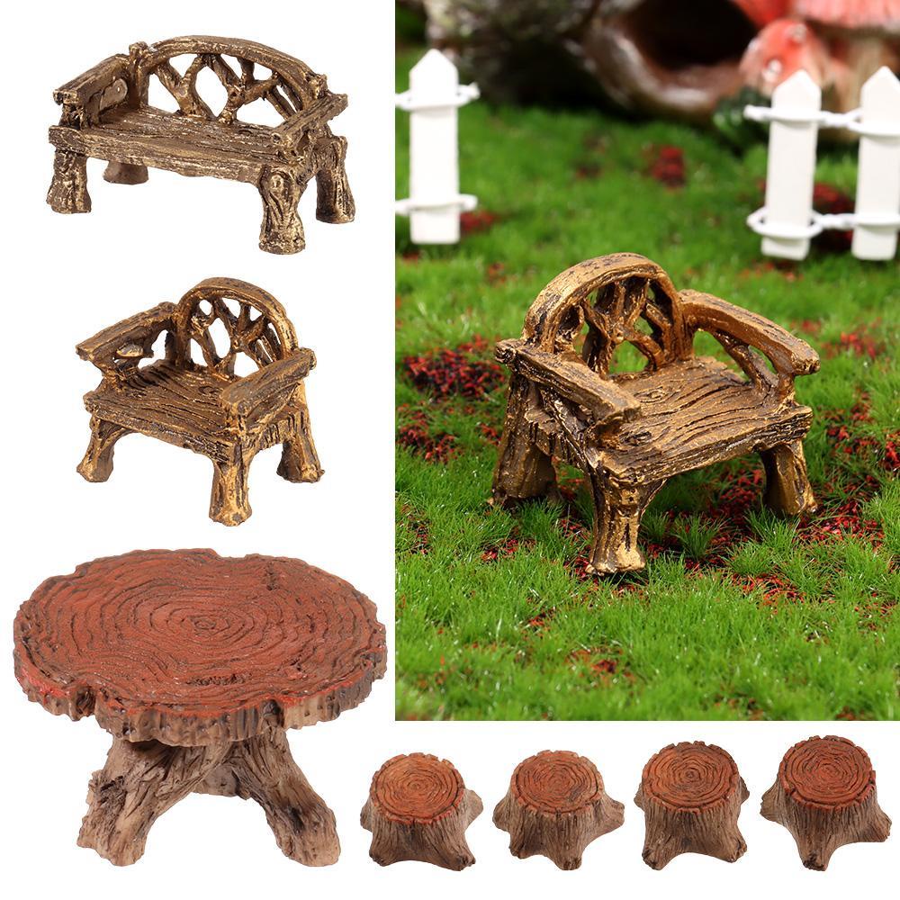 WATTLE Đồ trang trí Ghế Dài Mini Dùng Trang Trí Sân Vườn / Nhà Búp Bê