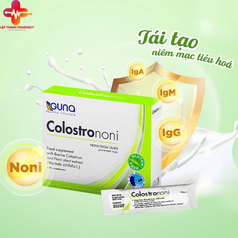 Sữa non ColostroNoni hộp 24 gói- Sản phẩm bảo vệ sức khỏe , tăng cường miễn dịch , hỗ trợ hệ tiêu hóa đường ruột