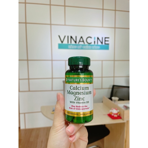 Viên uống Nature's Bounty Calcium Magnesium Zinc 100 viên của Mỹ