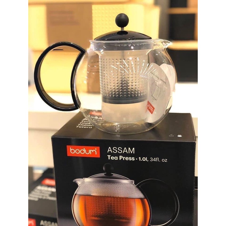 ẤM PHA TRÀ THỦY TINH CAO CẤP BODUM BISTRO 1L (Made in Portugal)