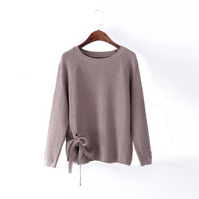 MS012 Áo len cổ tròn thắt nơ PhuLinhShop